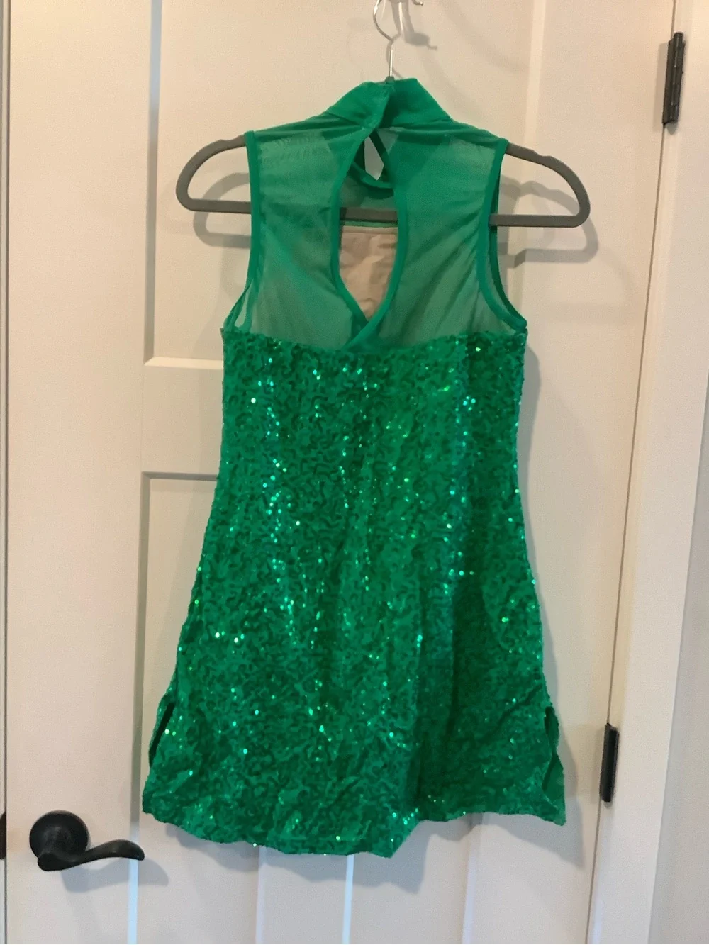 balera Emerald Green Sequin Mock Neck Dress